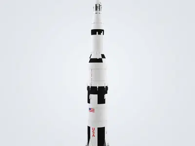 Saturn V rocket engine 3D model
