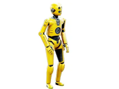 DROID C6-DS V2 Rigged for Unreal Engine - Unity - MIXAMO 3D model