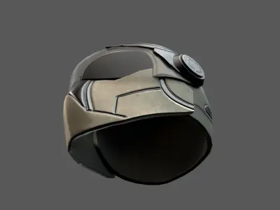 Helmet racer Generic sport scifi ver2 Low-poly 3D model