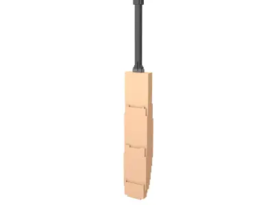 Voxel Cricket Bat v1 002 Low-poly 3D model