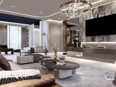 Sketchup Model Interior living room Design  3D model