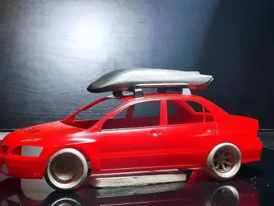 Sport Ski box Roof Box for Diecast 1-24 and 1-64 3D print model