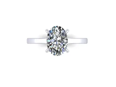 Solitaire Diamond Engagement Ring R4 3D print model purchase
