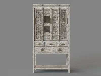 Arhaus Cream Food Cabinet 3D model