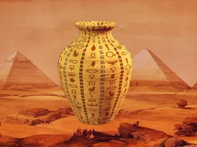 ancient Mythology Egypt vase pack 3D model 3D model