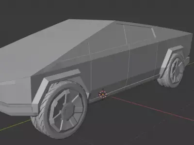 Tesla Cyber truck Free low-poly 3D model purchase