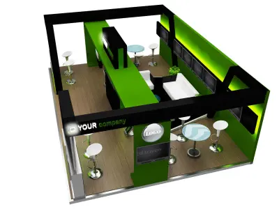 Booth Exhibition Stand a76 3D model