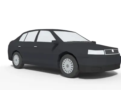 Low Poly Family Car Low-poly 3D model