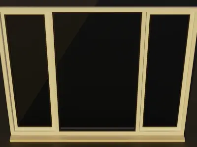 Panel window Low-poly 3D model