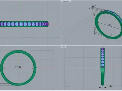  ring code 343 3D print model