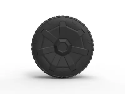 Wheel from Tesla Cybertruck 3D print model
