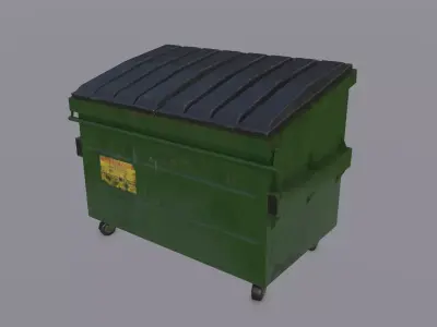 Trash can Free low-poly 3D model buy