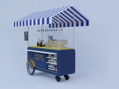 Coffee Cart 3D model