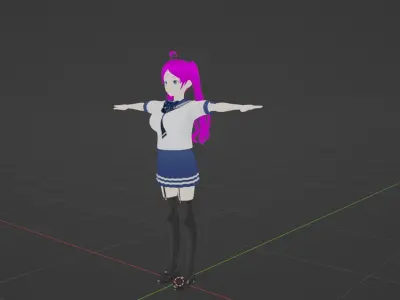 3D Anime Character - Fully Rigged and Game-Ready 3D model