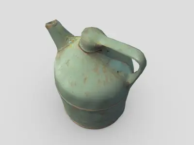 Rusty Oil Can Low-poly 3D model