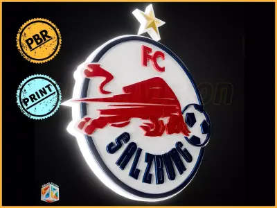 FC Red Bull Salzburg logo  - Cinematic - 3D print 3D model