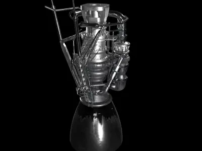 SpaceX Raptor Engine 3D model