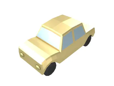 Cartoon Car v2 004 Low-poly 3D model