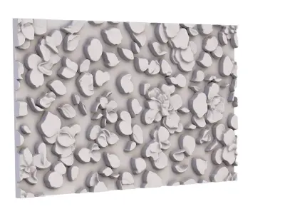 decor set wall panel wall relief mural CNC 54 3D model