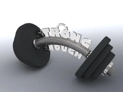Pendant - Dumbbell 3D print model
