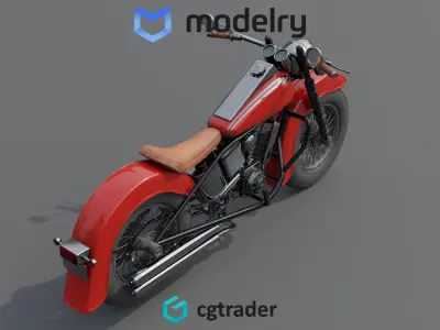 Cruiser Motorcycle 3D model