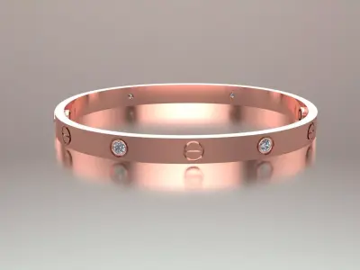 LOVE BRACELET WITH THE STONES PRINT MODEL 3D print model