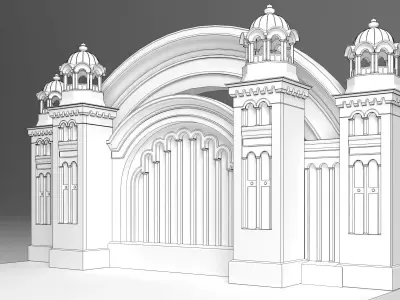 Indian wedding Stage 3D model