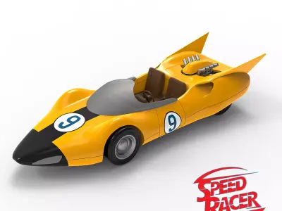 Speed Racer - Racer X Shooting Star car 3D Printing file 3D print model