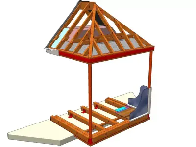 Balcony to Sun Room Upgrade detail 3D model