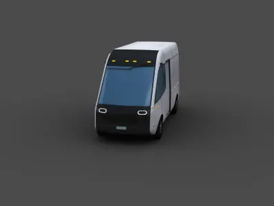 Electric Van 2 Lowpoly Low-poly 3D model
