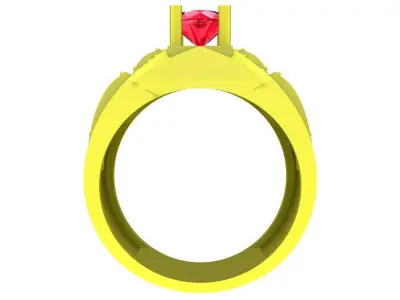 A5385 Luxury Asian Diamond Men Ring 3D Model 3D print model