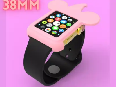 Hat With Mickey Mouse  Apple Watch Ears Case Cover 38mm 3D model 3D model