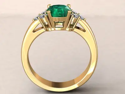 Engagement Ring Coushion Square  3D print model