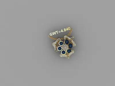 FASION PENDANT 3D model 13