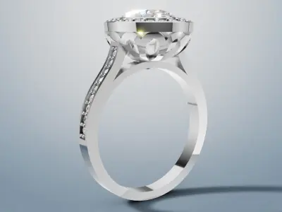 Engagement Ring 3D print model E 02 3D print model