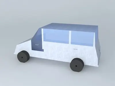 Auto paper car Free 3D model