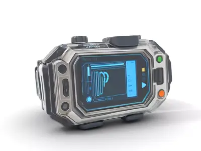 Futuristic Wearable Device Model Pack  SciFi Concept Low-poly 3D model