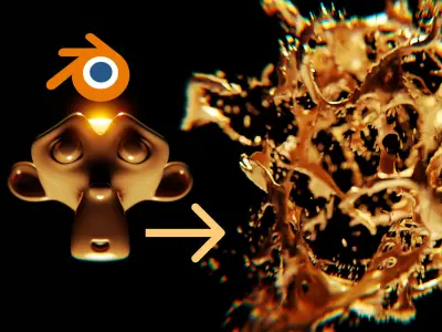 Blender 3D satisfying animation geometry node - Template 3D model