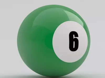 Pool Snooker Ball 6 3D model