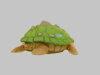 Island Turtle Low-poly 3D model