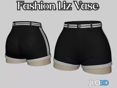 Womens Shorts Flower Pot  -Stylish STL for 3D Printing 3D print model