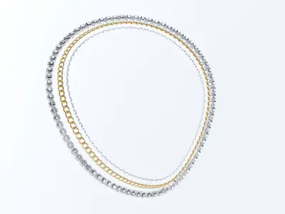 Jewelry Set High-Poly 3D model