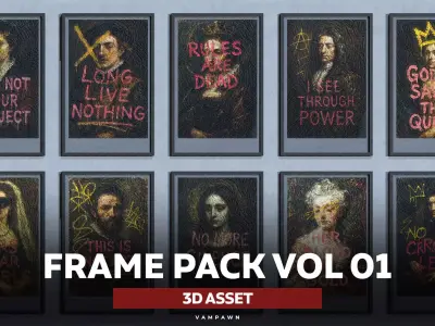 Frame Pack Vol 01 Low-Poly 3D Frame Collection Low-poly 3D model