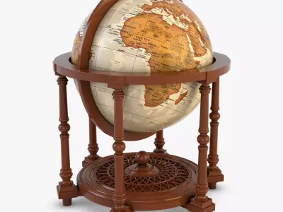 Antique Globe Low-poly 3D model