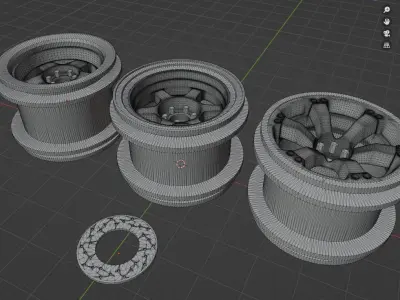 Offroad rims 6 Hole for  WPL RC Car 3D print 3D print model