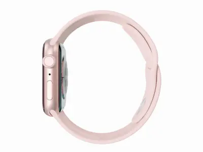 Apple Watch Series 9 Sport Band Starlight Low-poly 3D model