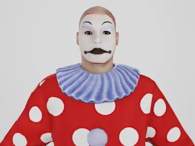 Clown Low-poly 3D model