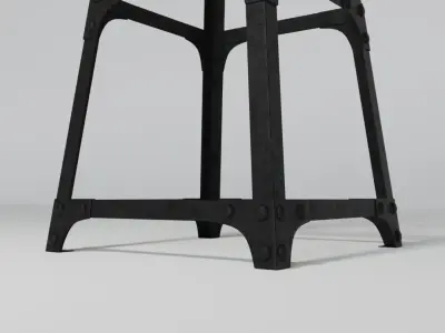 Industrial floor lamp 3D model