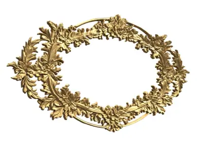 Plaster decorative frame ornament 22  3D print model