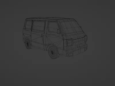 Subaru Sambar Low-poly 3D model